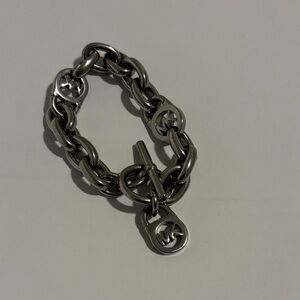 Michael Kors Metallic Chain Bracelet with Logo Accents